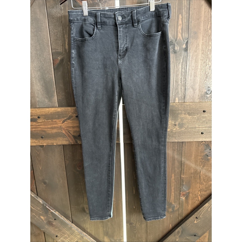 American Eagle High‎ Rise Dream Stretch Black Jeggings Womens Size 10 Regular